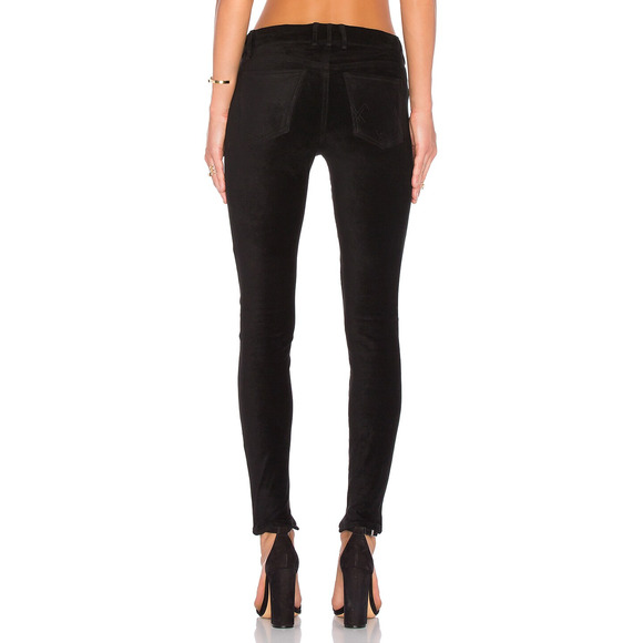 Mcguire Pants 27 Vegan Suede Black Newton Skinny Mid Rise Stretch - Picture 5 of 14